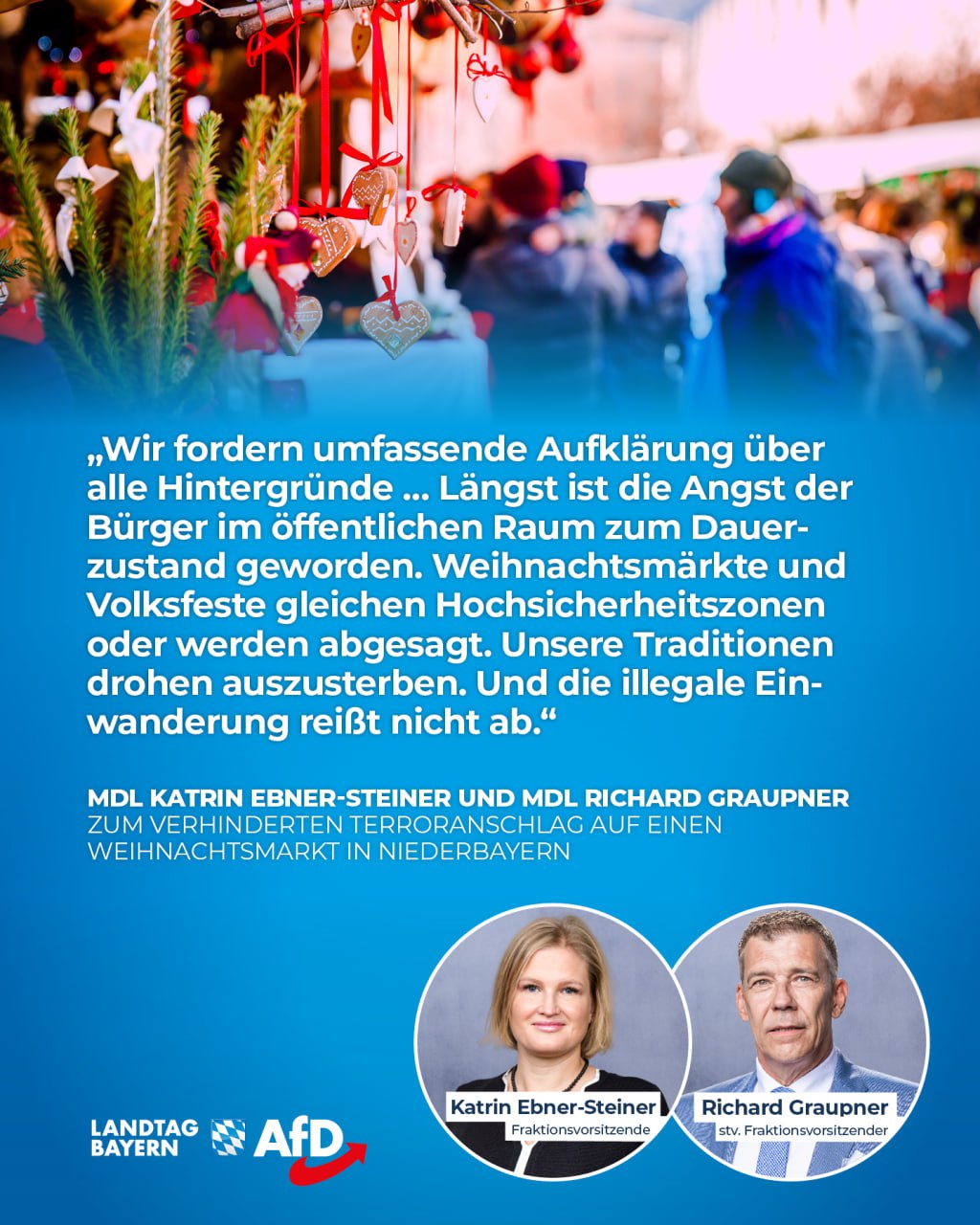 Islamistischer Terroranschlag auf Weihnachtsmarkt in Niederbayern knapp verhindert!