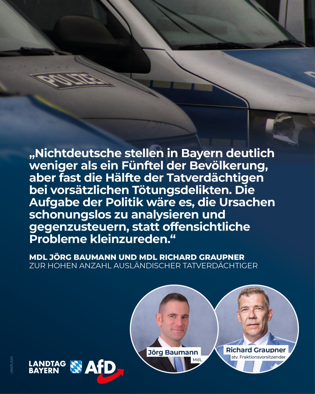Fast jeder zweite Tatverdächtige bei Mord und Totschlag ist Ausländer – Staatsregierung verweigert Ursachenanalyse